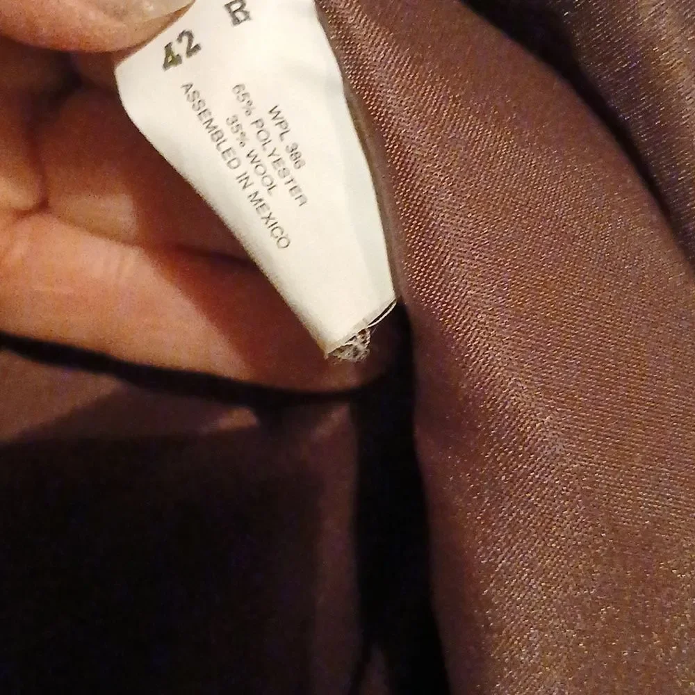 Haggar Wool Blend Lined Suit Jacket Size 42
